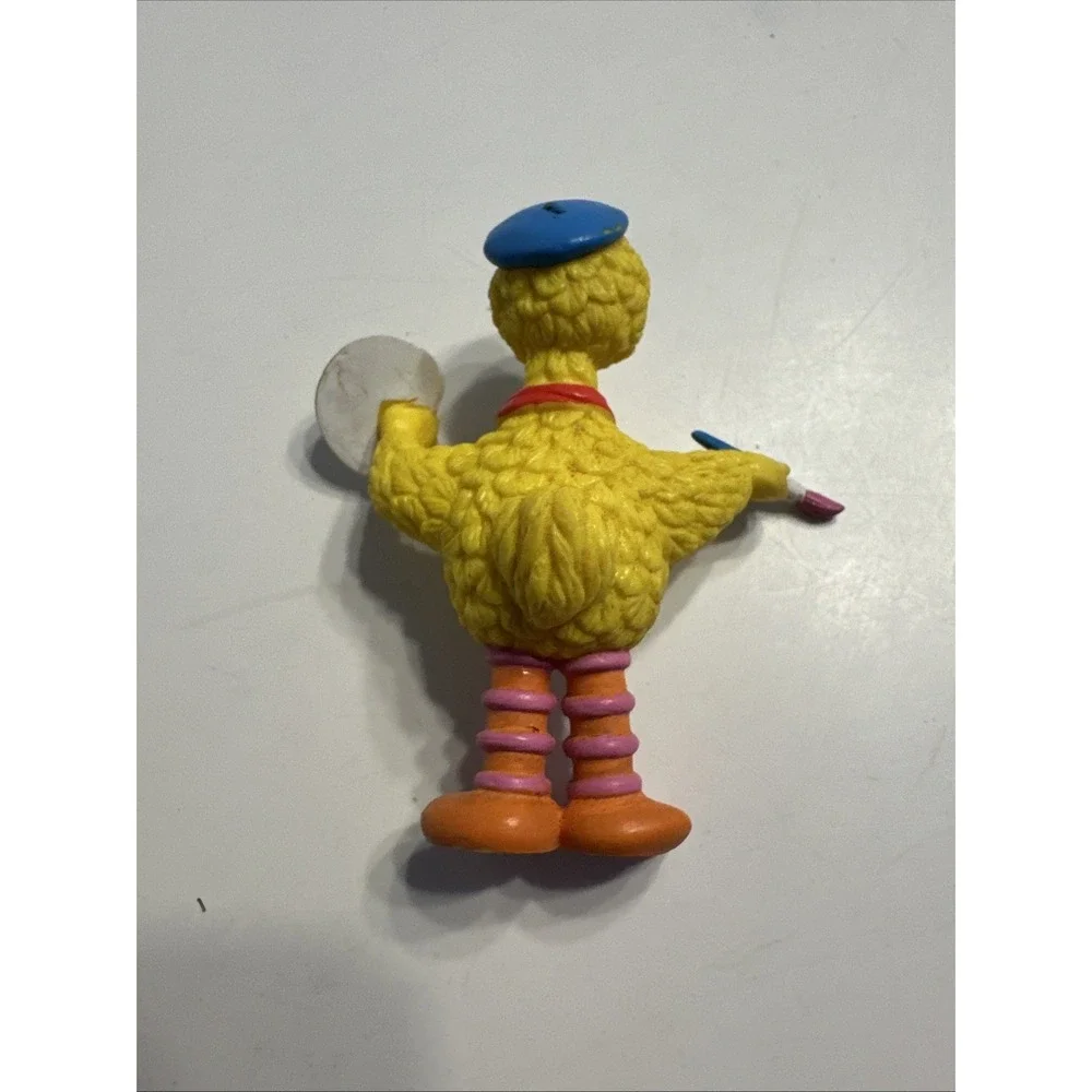 Sesame Street Applause Big Bird Painter Artist Figure‎ Cake Topper 1980s Vintage